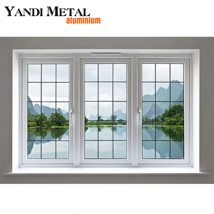 Casa de estilo moderno Ventanas Ventana corrediza de aluminio de diseño simple con doble acristalamiento
