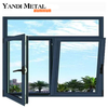 Ventana de aislamiento de aluminio con doble acristalamiento, diseño profesional, venta directa de fábrica Yandi
