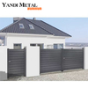 Puerta corrediza de aluminio para entrada automática de jardín, directa de fábrica, puerta de aluminio de privacidad con listones horizontales
