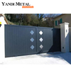 El último diseño moderno de puerta de aluminio, puerta de entrada automática de metal para casa, puerta de aluminio