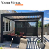 Persianas de aluminio para exteriores, pérgola eléctrica moderna de lujo, resistente al agua, protección contra la lluvia, venta al por mayor